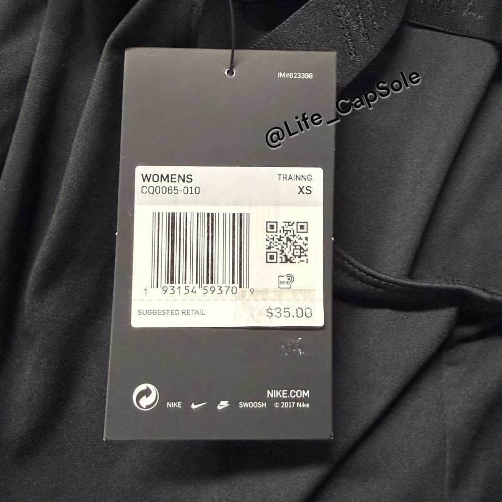 Size XS Nike Dri Fit Intertwist Criss Cross Tank Top Women Black Workout Gym NEW - Picture 6 of 6